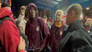 Galatasaray kafilesine Trabzon'da coşkulu karşılama!