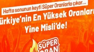 Hafta sonunun keyfi Süper Oranlarla çıkar… Türkiye’nin En Yüksek Oranları Yine Misli’de!