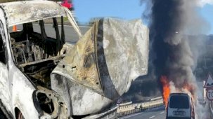 Hastane yolunda dehşet! 10 dakikada küle döndü