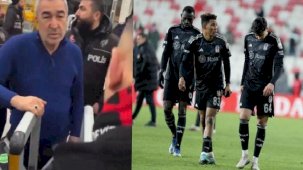 Havalimanında Beşiktaş taraftarından Samet Aybaba'ya tepki: Beceriksiz hepsi, uçakla değil otobüsle götürün!