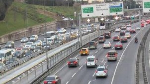 İstanbul'da trafik yoğunluğu