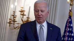 Joe Biden'ın konuşması Filistin protestosuyla kesildi