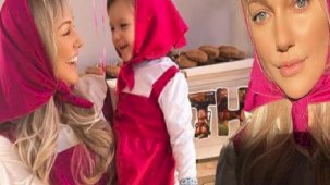 Meryem Uzerli'den kızı Lily Koi'ye 'Maşa ile Koca Ayı' temalı doğum günü!