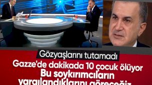 Ömer Çelik, Gazze'deki katliamı anlatırken gözyaşlarını tutamadı