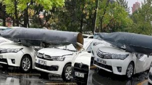 Otomobilin üzerine F-4'ün yakıt tankı düştü! Hasar tespit karmaşası