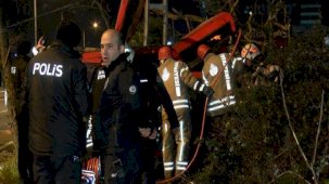 Pendik'te gece yarısı kaza! Ağaca çarpan araç takla attı: 3 yaralı 