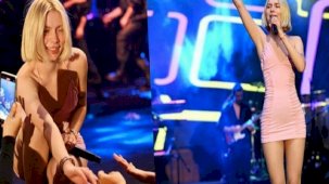 Şarkıcı Aleyna Tilki süper minisiyle sahnelere döndü! Dans ederken zor anlar yaşadı