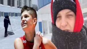 Son dakika | Filenin Sultanları'nın yıldızı Ebrar Karakurt, Rusya'da buz kesti! -25 derecede video çekti