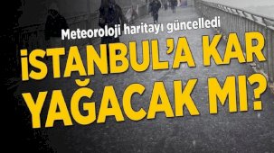 Son dakika: İstanbul'da kar kapıda! Meteoroloji hava durumu haritasını güncelledi