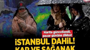 Son dakika... Meteoroloji haritayı güncelledi! İstanbul'a kar geliyor: Pazar gününe dikkat