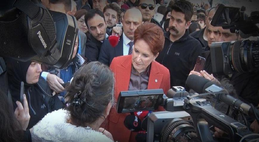 Akşener'in seçim gezisinde gerginlik! 'Vermeyin kardeşim bize oy'