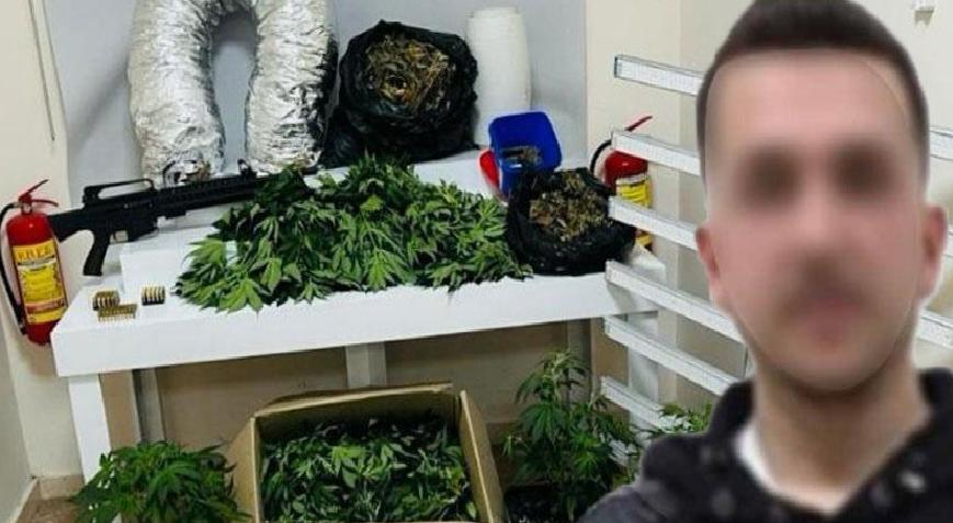 Evi kenevir tarlasına çevirdi! Baskınla yakalandı