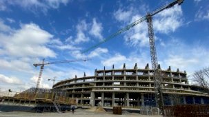 Ankara'da yapılan stadyumun çalışmaları havadan görüntülendi