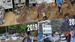 Artvin'de 4 yıl sonra yine aynı manzara! 'Dağ koptu dereyi kapattı'