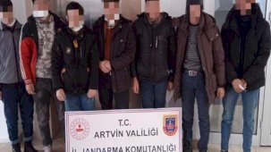 Artvin'de 7 kaçak göçmen jandarma tarafından yakalandı