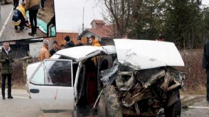 Bolu'da forklifte çarpan otomobildeki 4 kişi yaralandı