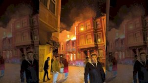 Fatih'te korkutan yangın! Ahşap binada başlayan yangın yanındaki binaya da sıçradı