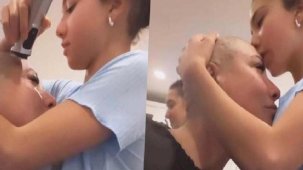 Işın Karaca, saçlarını kızına kazıttı