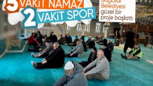 İstanbul Bağcılar'da 5 Vakit Namaz Projesi: Yaşlılar camide spor yapıyor