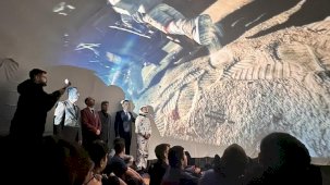 Kastamonu'da öğrenciler, uzay heyecanını planetaryumda yaşıyor