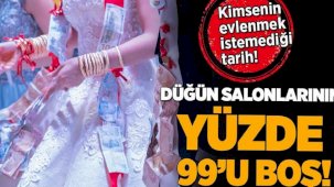 Kimsenini evlenmek istemediği tarih: Düğün salonlarımızın yüzde 99'u boş