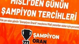 Misli'den günün şampiyon tercihleri