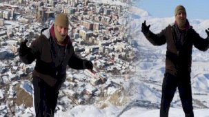 Tüm şehir ayaklarının altında! 'Yalnız Kurt' Sitare Dağı'na 10 dakikada tırmanıyor