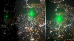 Uçağının içindeki yolcu kuleye lazer tutunca gözaltına alındı