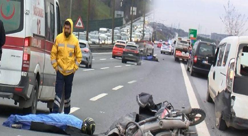 TEM'de korkunç kaza! Emniyet şeridindeki araca çarpan kurye öldü