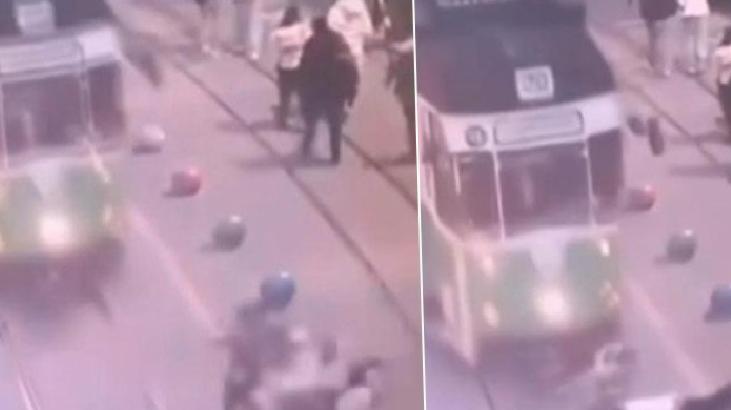 Torununu kurtarmak isterken öldü, görüntüler ortaya çıktı