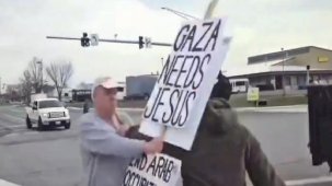 ABD'de, Gazze'ye nükleer bomba atılmasını isteyen gösterici saldırıya uğradı