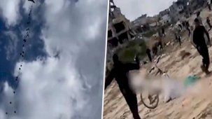 ABD'nin Gazze'ye havadan bıraktığı yardım kutularının paraşütleri açılmadı: Ölü ve yaralılar var