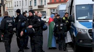 Almanya'da Filistin destekçisi göstericilere sert müdahale