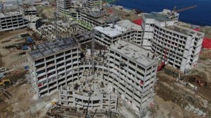 Deniz manzaralı Trabzon Şehir Hastanesi'nin kaba inşaatı bitti