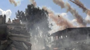 İsrail bunu da yaptı! Yüzlerce Filistinlinin toplu defnedildiği mezarlığa bomba yağdırdılar