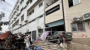 İsrail ordusu, Şifa Hastanesi'ndeki bir binayı havaya uçurdu