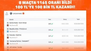 1165 oranı bildi, 100 TL'ye 100 bin TL kazandı!