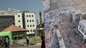 Gazze'nin en büyük sağlık kompleksi Şifa Hastanesi yerle bir oldu