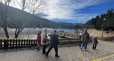 Bolu Gölcük Tabiat Parkı'nda Yarıyıl Tatili Yoğunluğu