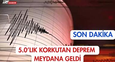 5.0'lık Korkutan Deprem Meydana Geldi