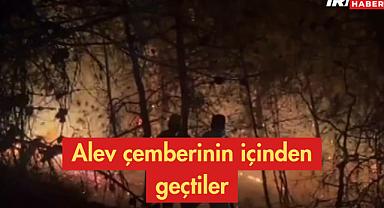 Alev çemberinin içinden geçtiler: Sakarya'daki orman yangınında nefes kesen anlar kamerada!