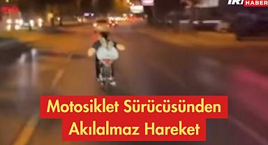 Bursa'da Ölümle Dans! Motosiklet Sürücüsünden Akılalmaz Hareket Kamerada