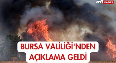 Bursa Valiliği'nden Açıklama Geldi