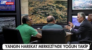 Yangın Harekat Merkezi'nde Yoğun Takip