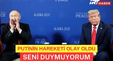 Alaska'daki zirvede Putin, ABD'li gazetecinin sorusunu duymazlıktan geldi! Mimikleri olay oldu