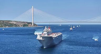 Mavi Vatan'ın Muhafızları İstanbul Boğazı'nda! TCG Anadolu ve Savarona Geçit Töreninde