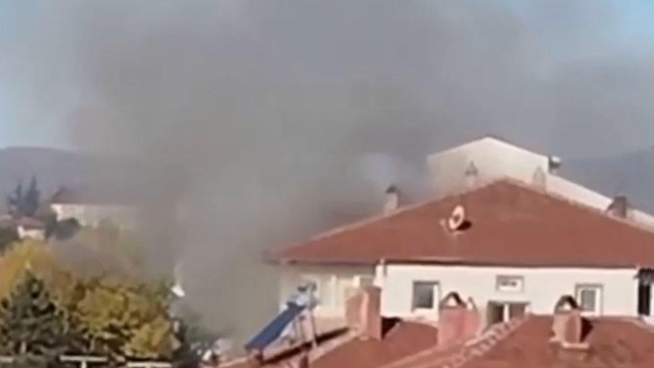Bolu’da apartman dairesi alev alev yandı