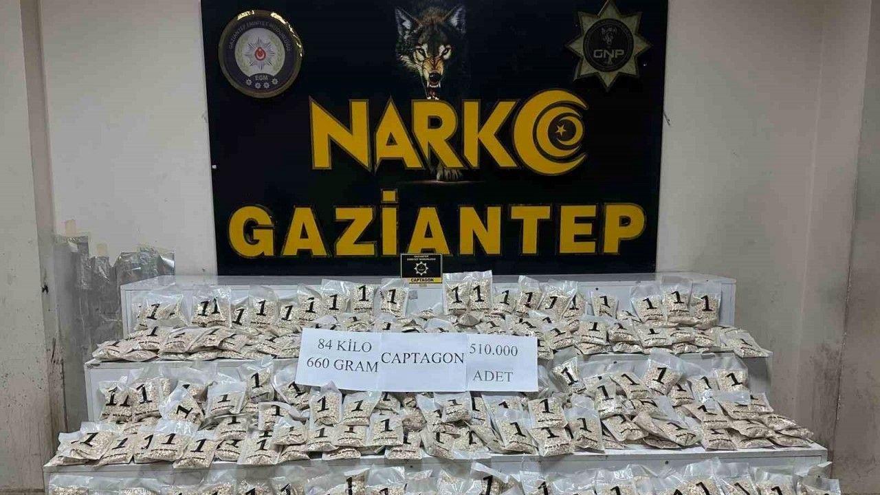 Gaziantep’te 510 bin adet uyuşturucu hap ele geçirildi: 1 şahıs tutuklandı