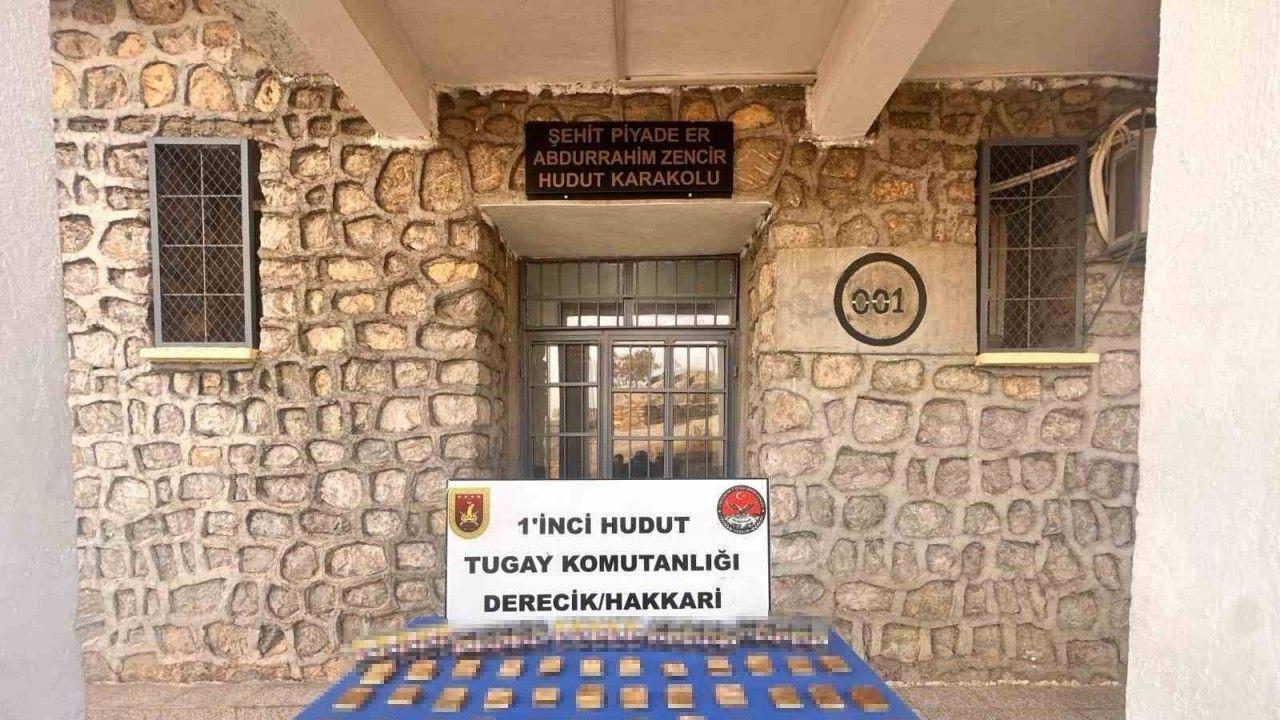 Hakkari’de 36 kilo sarma altın ele geçirildi