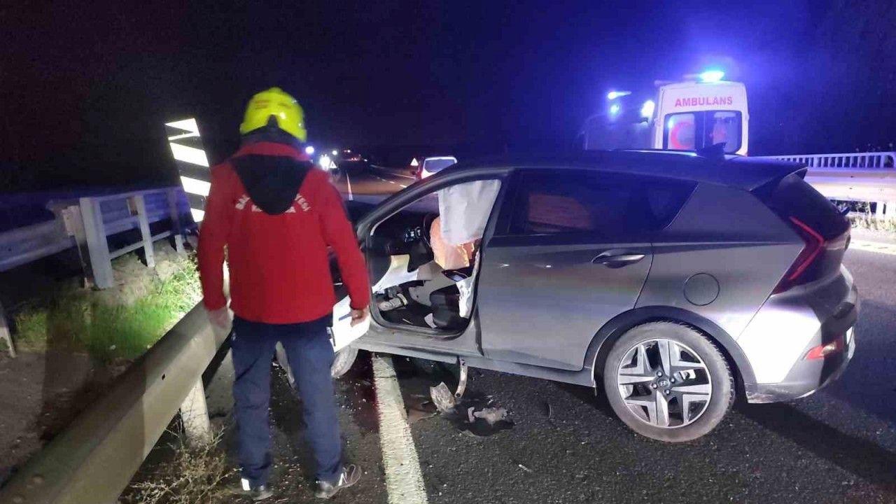 Havran’da otomobil ile motosiklet çarpıştı: 1 yaralı